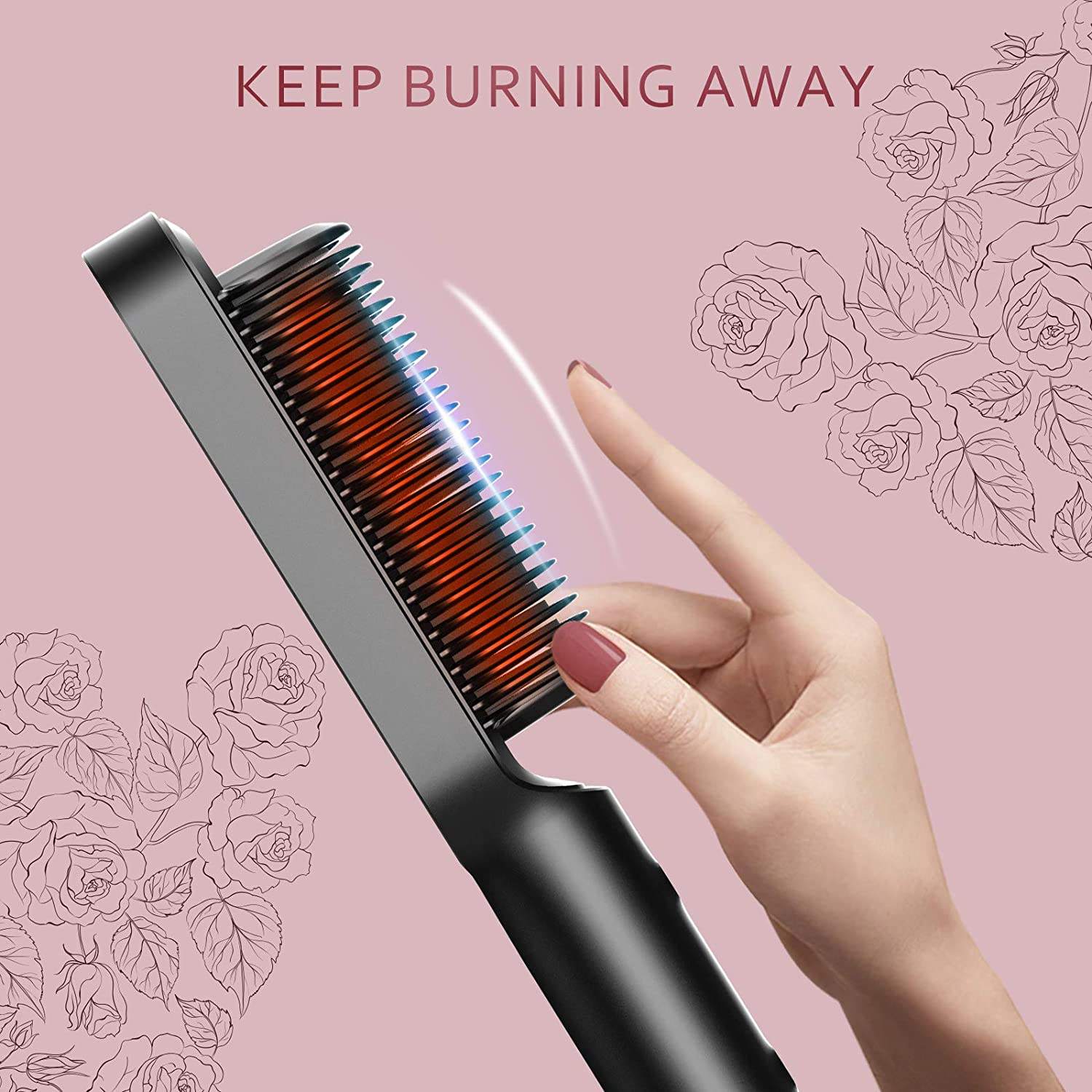 Mini Hair Straightener Brush Comb Customized Styling Tools