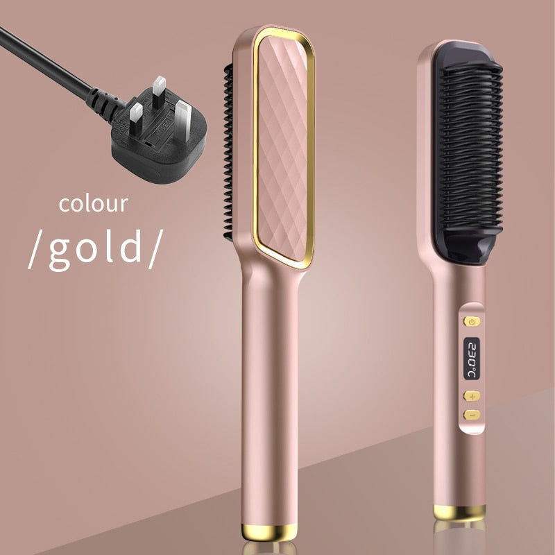 Multifunctional Electric Straight Hair Straightener Comb Brush