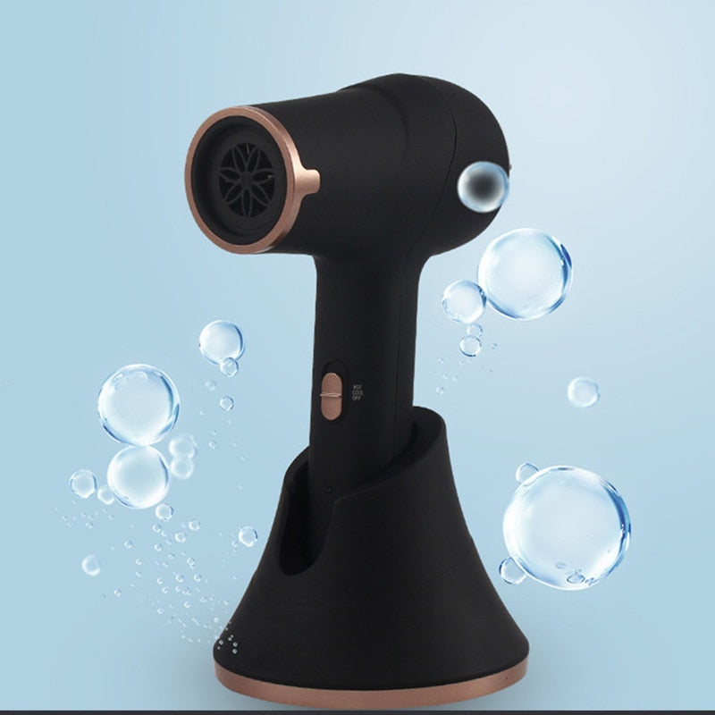 Portable Hair Dryer Travel Rechargeable Blow Strong Wind Hot Hair